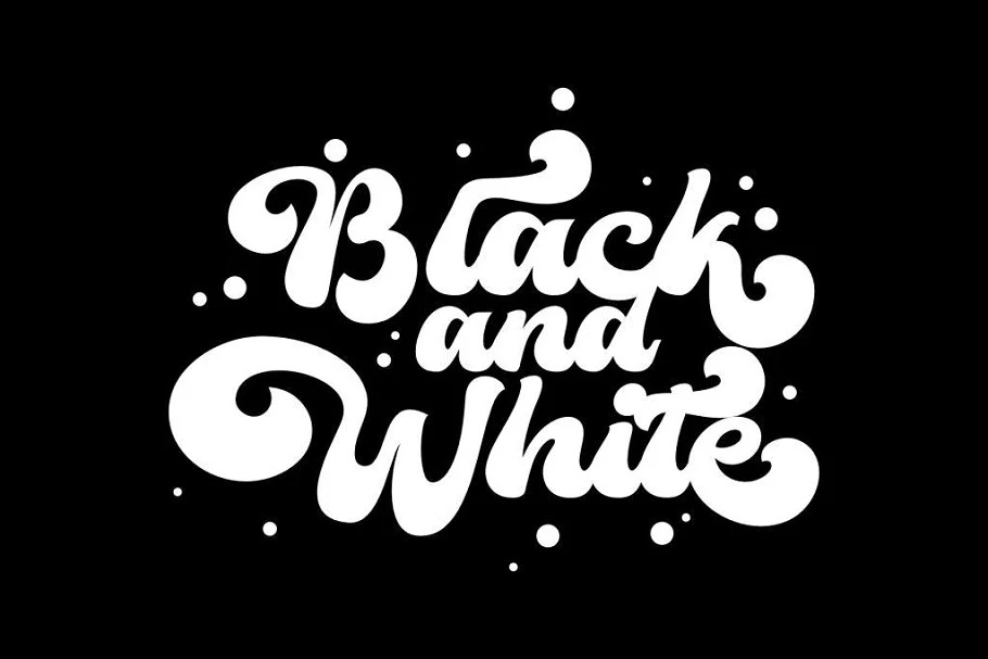 Black and White Funky Bold Script Font