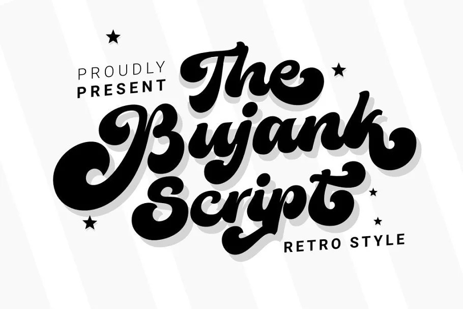 Black and White Funky Bold Script Font