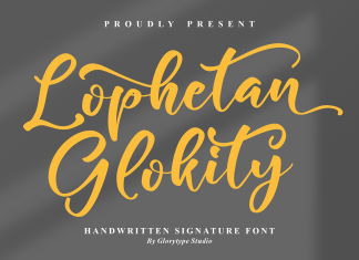 Lophetan Glokity Script Font