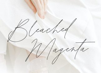 Bleached Magenta Handwritten Font