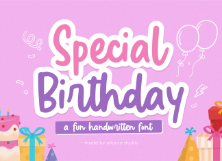 Special Birthday Script Font
