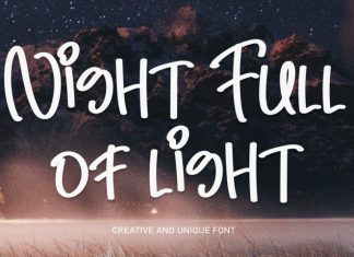 Night Full Of Light Font
