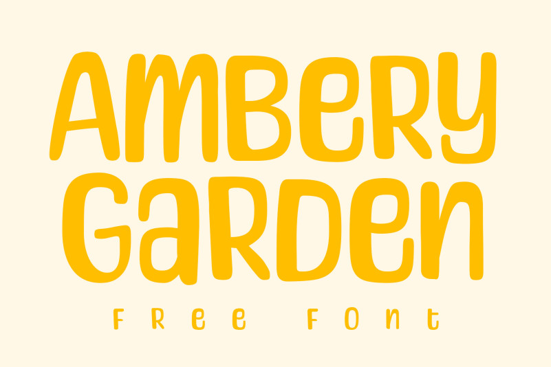 Ambery Garden Display Font