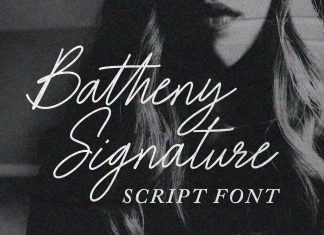 Batheny Signature Script Font