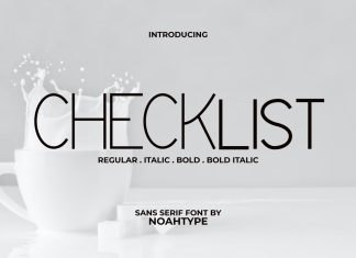 Checklist Sans Serif Font