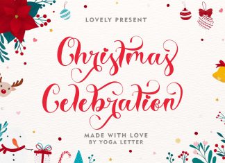 Christmas Celebration Calligraphy Font