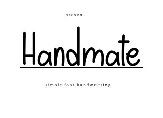 Handmate Display Font