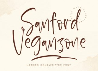 Sanford Veganzone Script Font