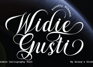 Widie Gusti Calligraphy Font
