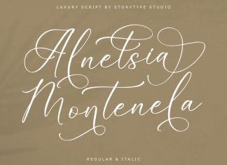 Alnetsia Montenela Calligraphy Font
