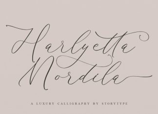 Harlyetta Mordila Calligraphy Font