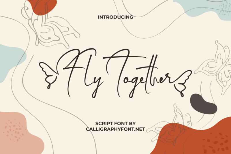 Fly Together Handwritten Font