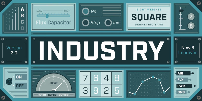 Industry Display Font