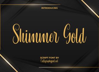 Shimmer Gold Script Font