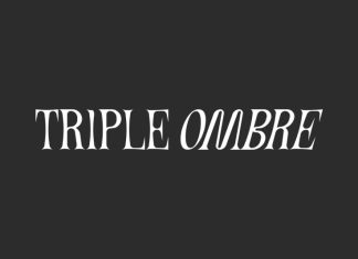 Triple Ombre Display Font