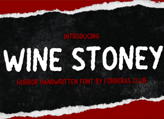 Wine Stoney Display Font
