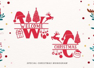 Welcome Christmas Monogram Font