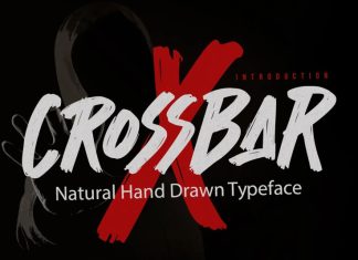 Crossbar Brush Font