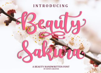 Beauty Sakura Calligraphy Font