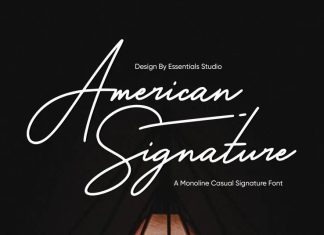 American Signature Script Font
