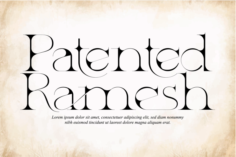 Patented Ramesh Font