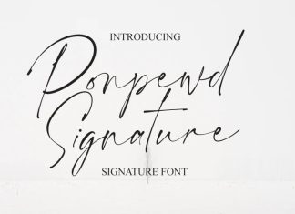 Ponpewd Signature Font