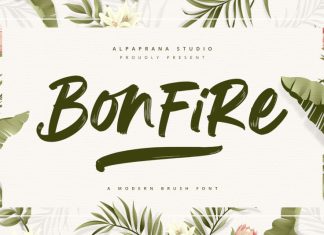 Bonfire Brush Font