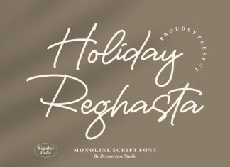 Holiday Reghasta Handwritten Font