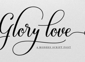 Glory Love Script Font