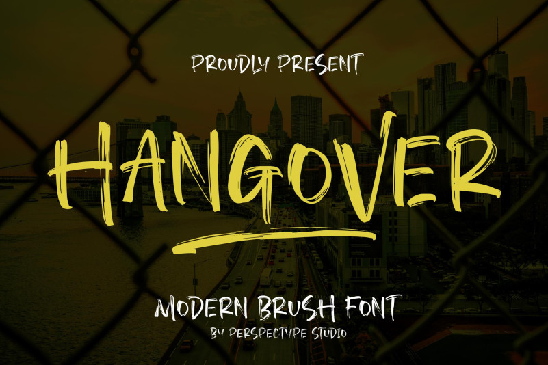 Hangover Brush Font