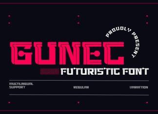 Gunec Display Font