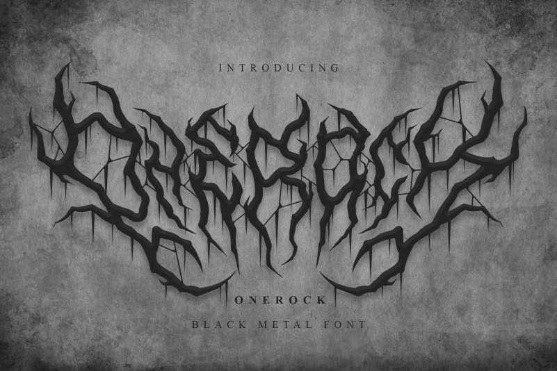 Onerock | Black Metal Font Vol.6