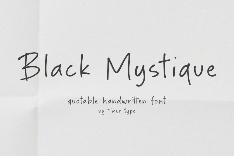 Black Mystique Handwritten Font