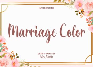 Marriage Color Font