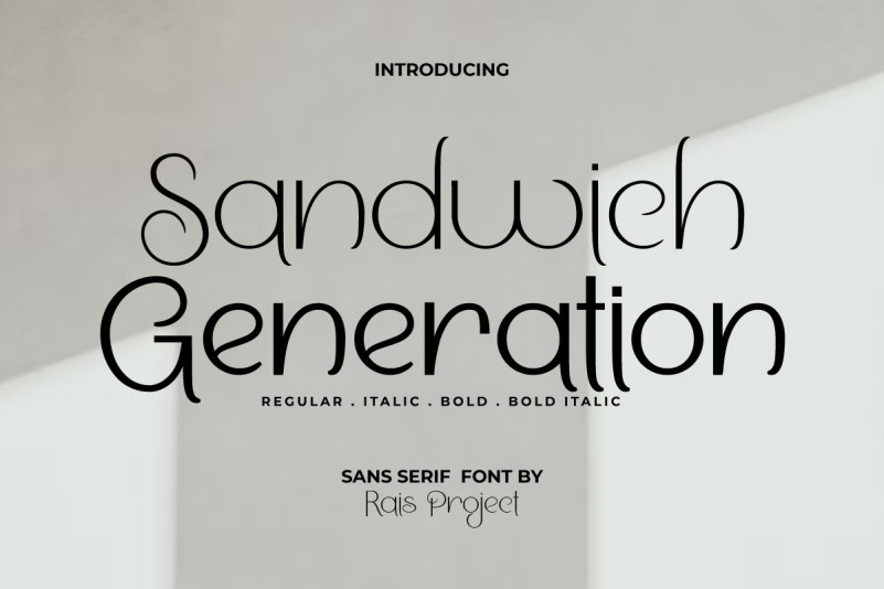 Sandwich Generation Display Font