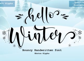 Hello Winter Calligraphy Font
