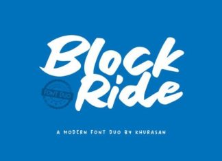 Block Ride Brush Font
