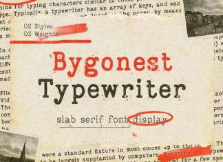 Bygonest Typewriter Slab Serif Font