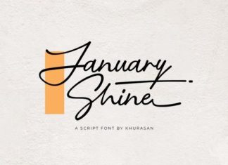January Shine Script Font