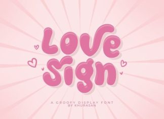 Love Sign Display Font