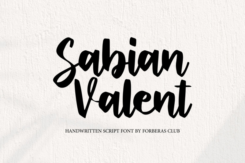 Sabian Valent Script Font