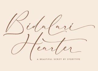 Bidalari Hearter Calligraphy Font
