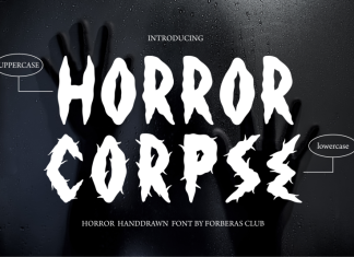Horror Corpse Display Font