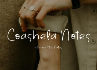Coashela Notes Handwritten Font