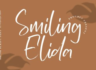 Smiling Elida Brush Font