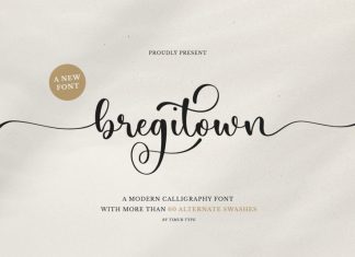 Bregitwon Calligraphy Font