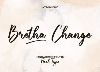 Bretha Change Brush Font