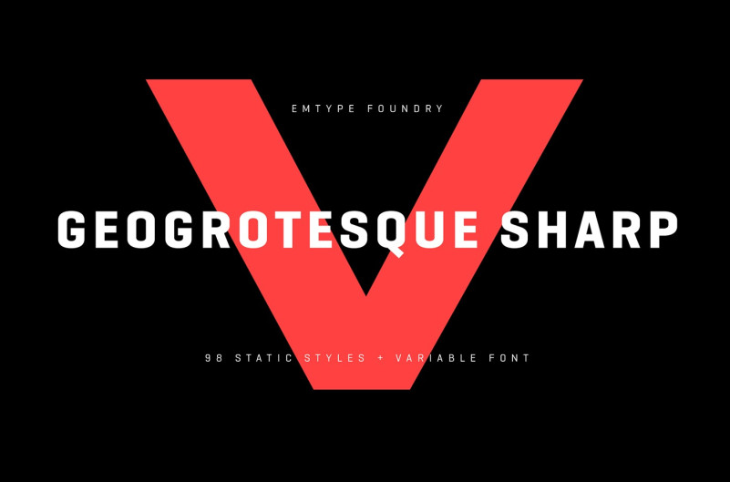 Emtype Foundry - Fonts - Geogrotesque Stencil