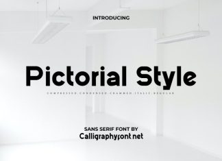 Pictorial Style Sans Serif Font
