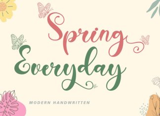 Spring Everyday Calligraphy Font